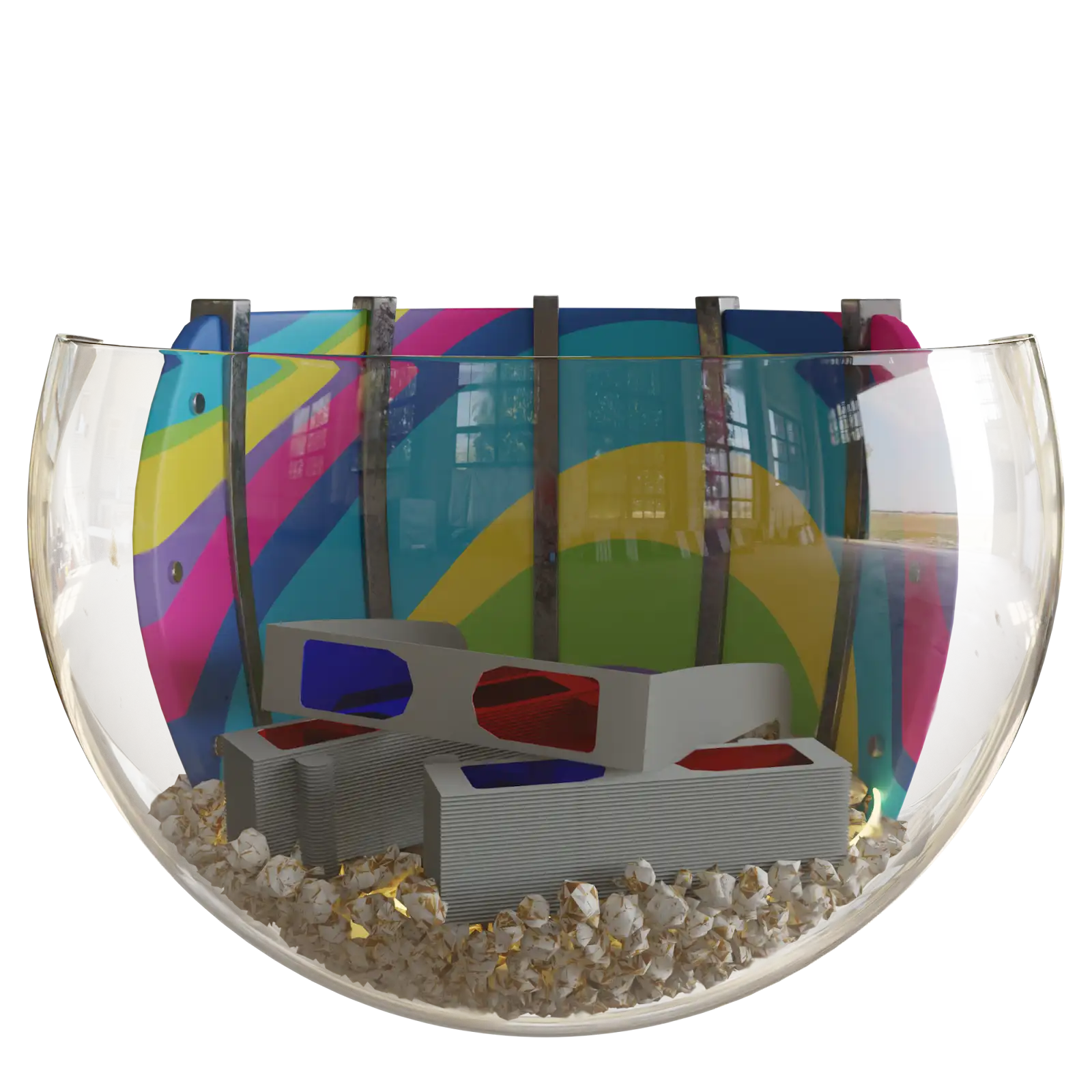 3D glasses collectible object render
