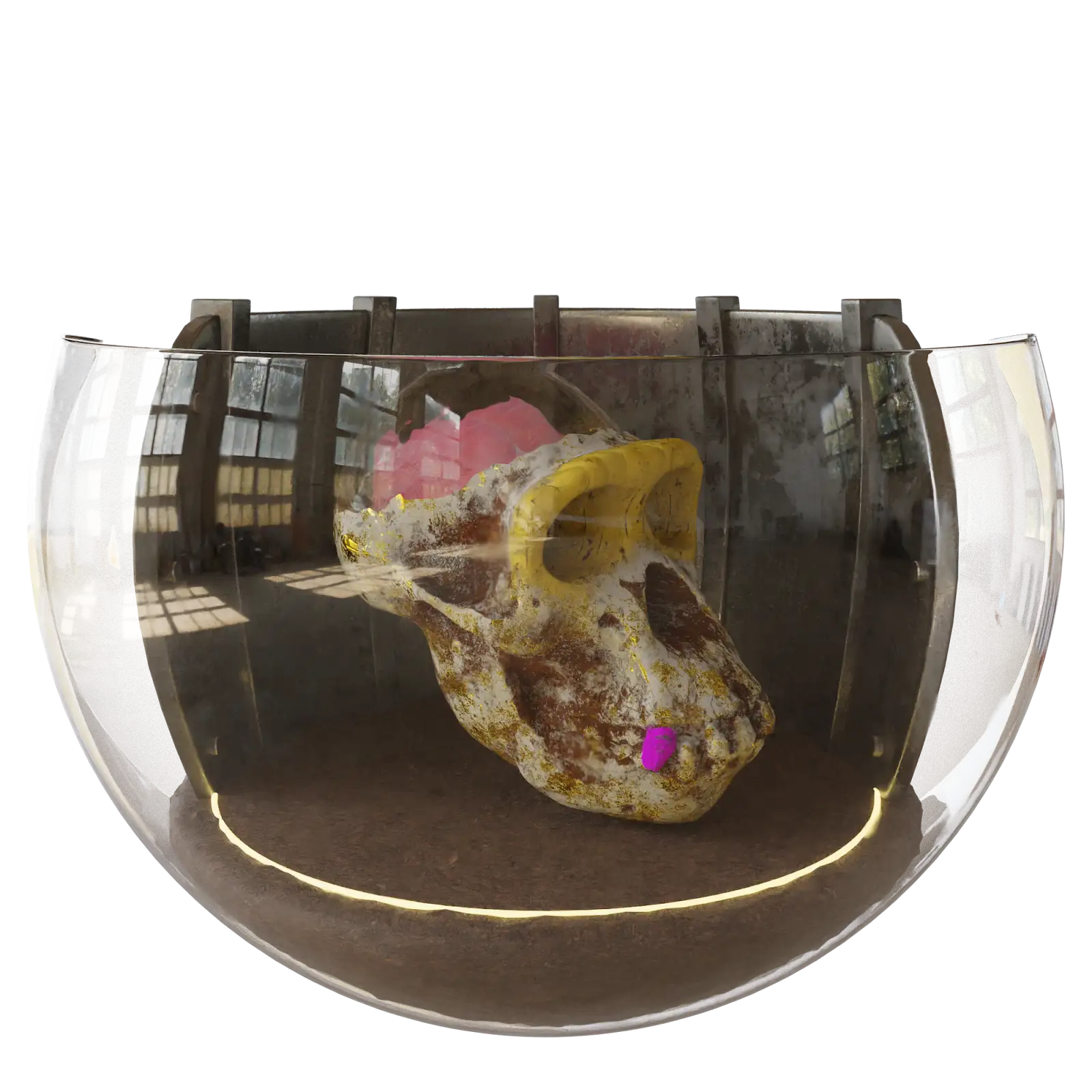 Ape skull collectible object render