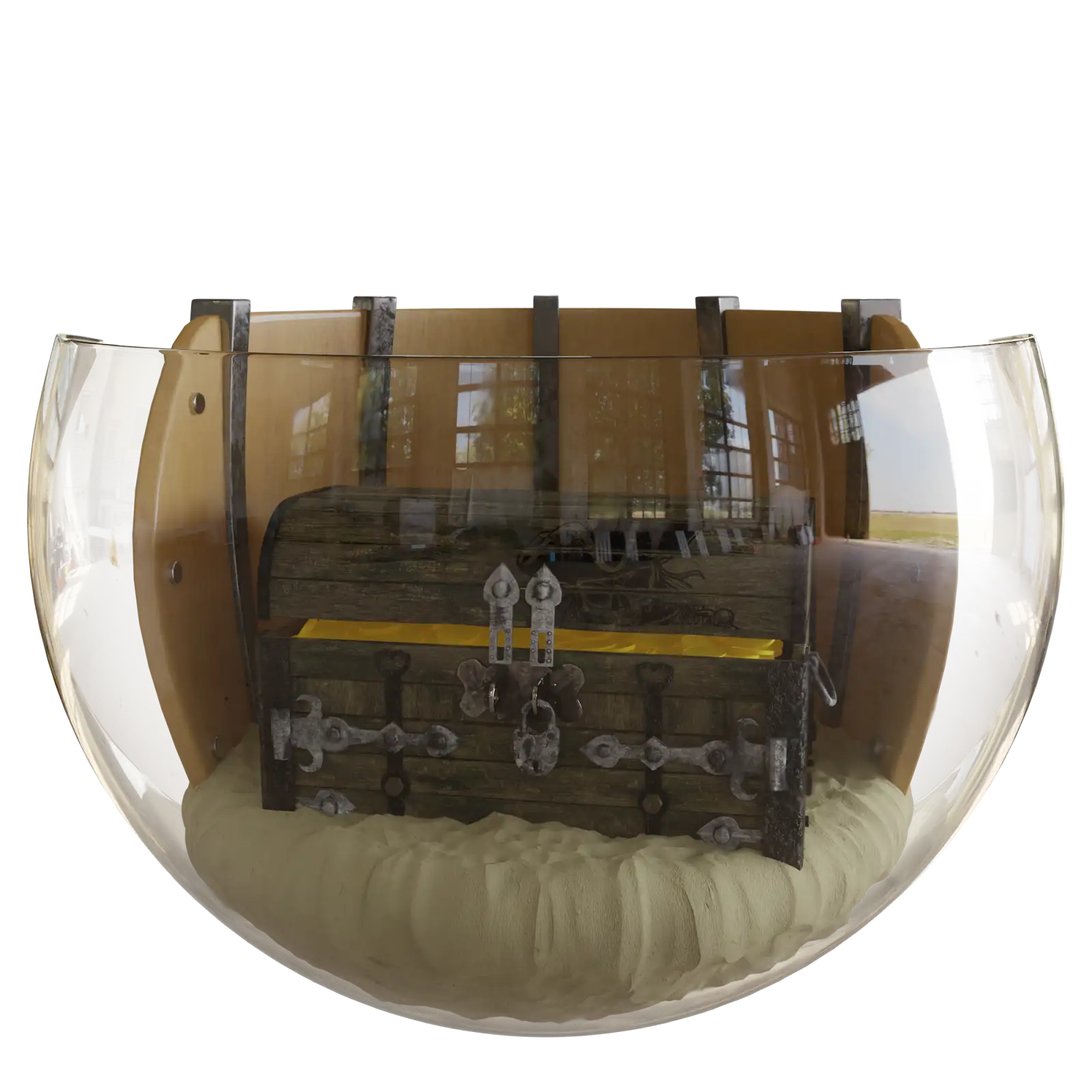 Treasure chest collectible object render