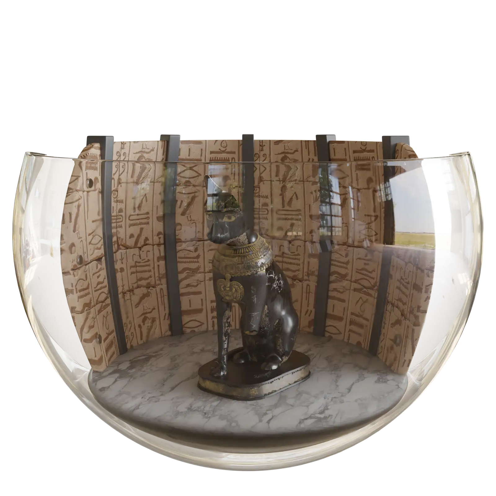 Egyptian cat collectible object render