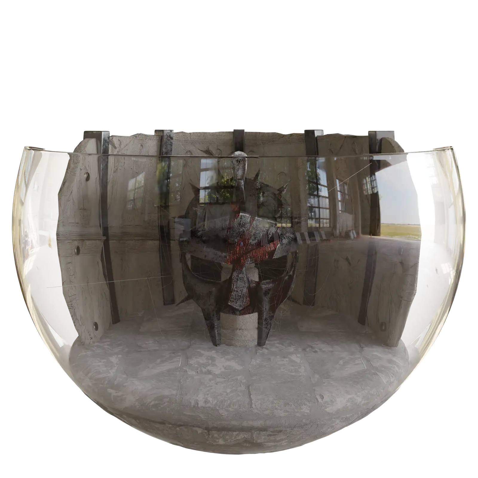 Gladiator helmet collectible object render