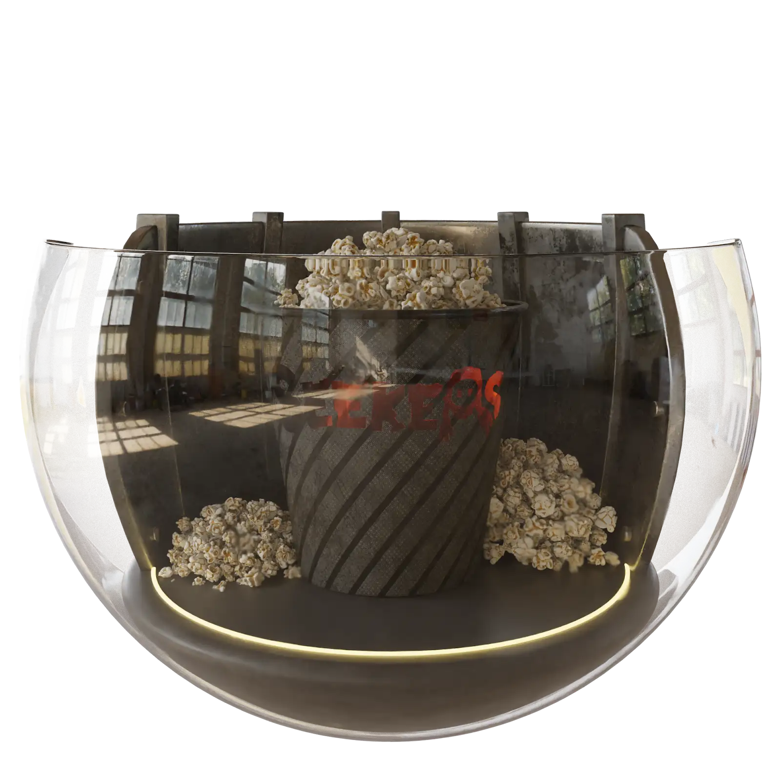 Popcorn box collectible object render
