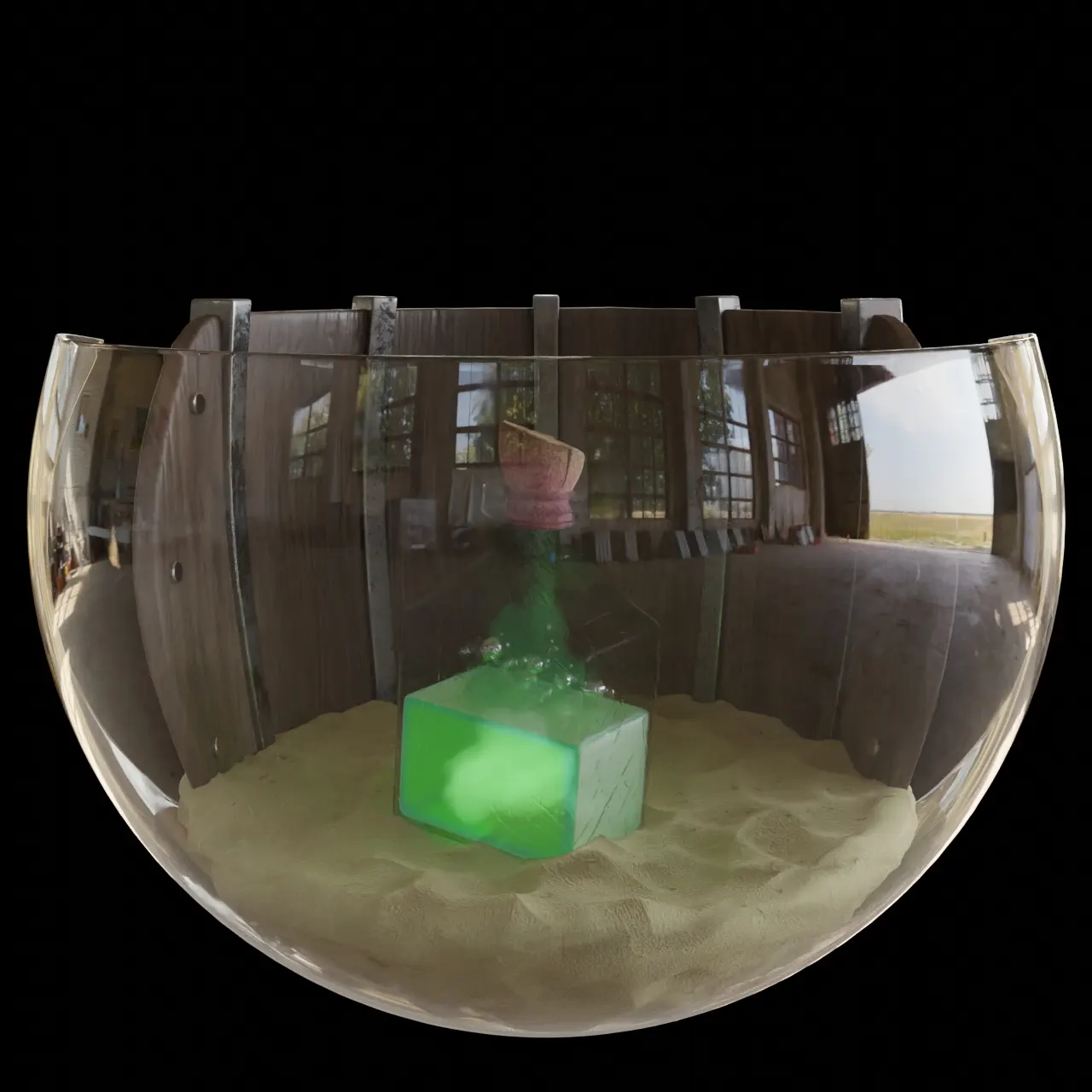 Potion bottle collectible object render