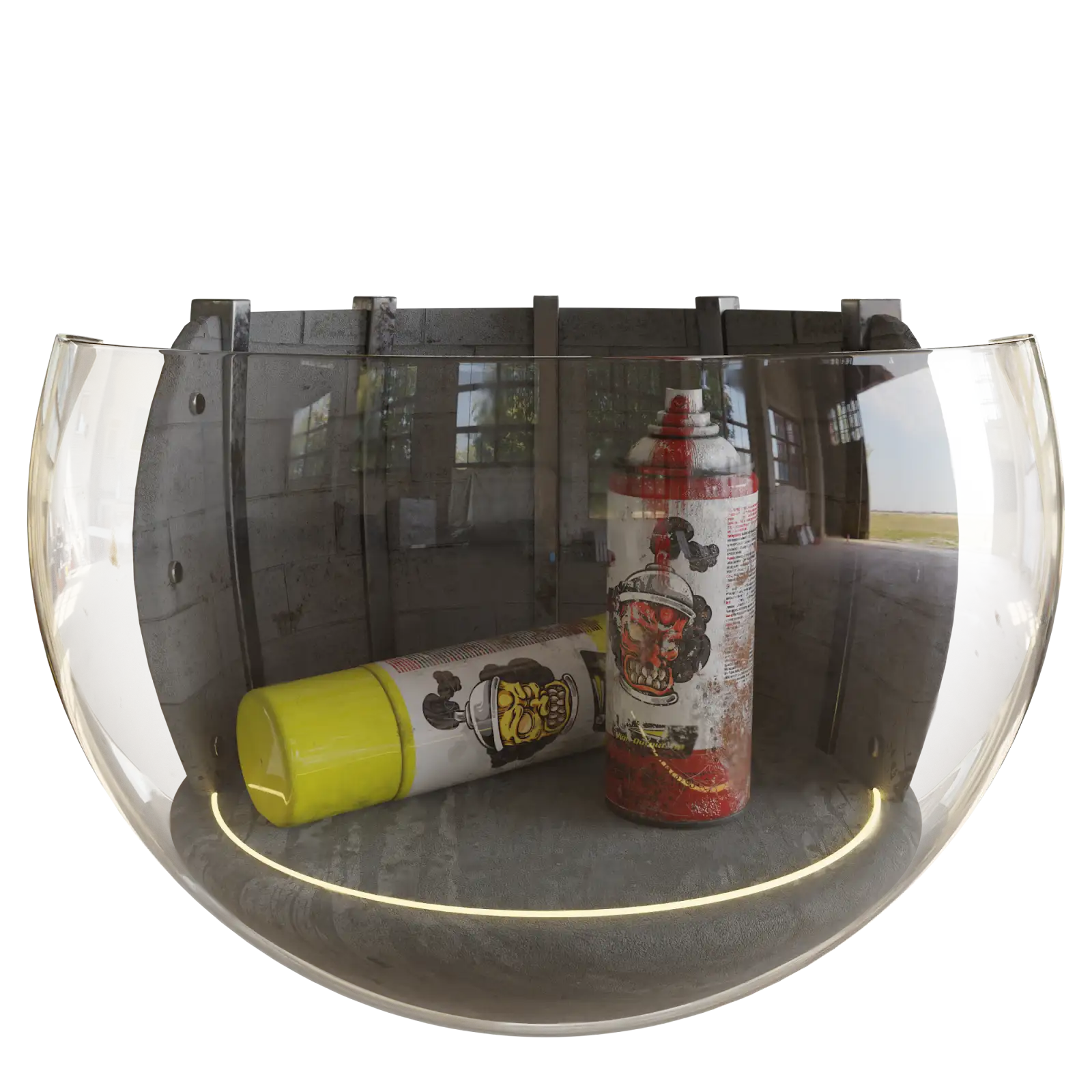 Spray paint collectible object render