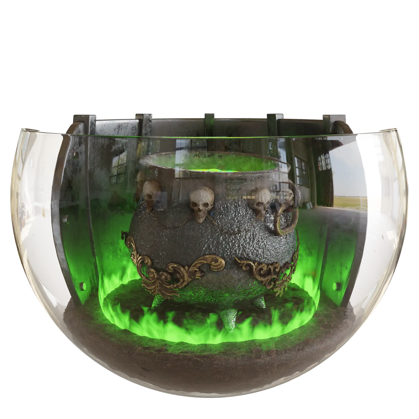 Witches cauldron collectible object render