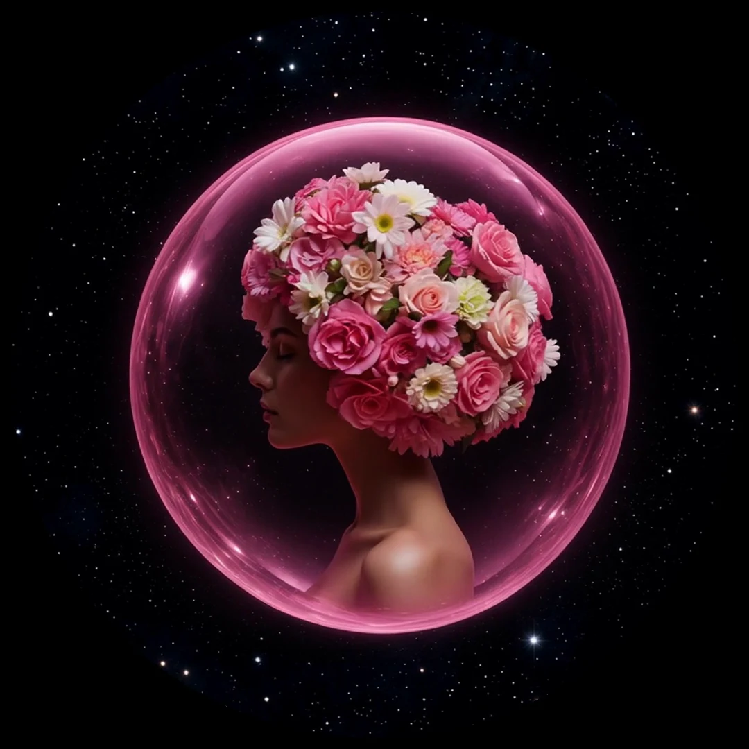 Floral sphere animation created for Tonic holographic fans