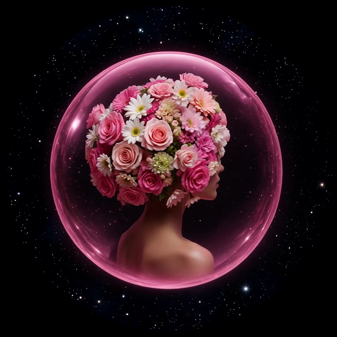 Floral sphere — still from Tonic’s custom fan content