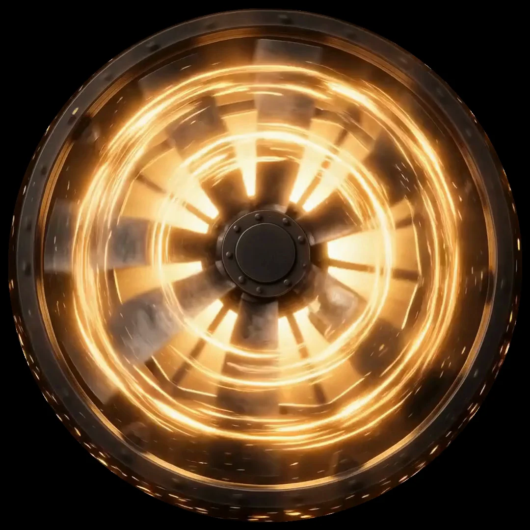 Golden turbine — still from Tonic’s custom fan content