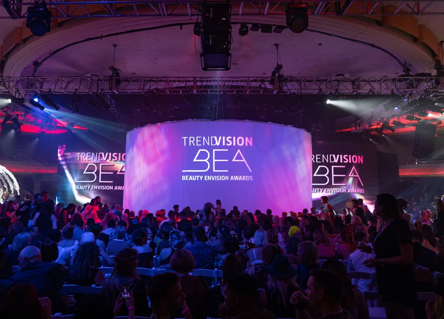 Beauty Envision Awards stage environment with MELT show content across the projection surfaces