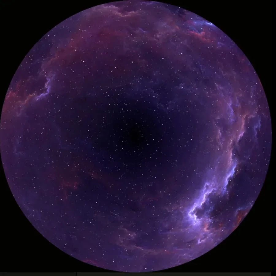 Purple space dome animation frame for billboard content