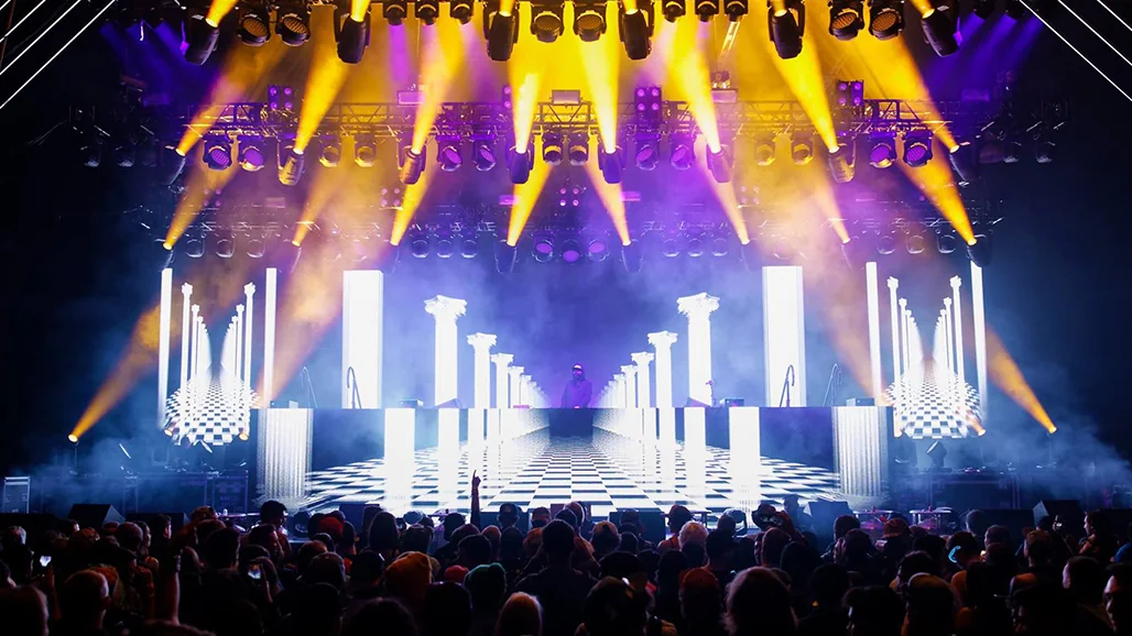 Decadence NYE festival stage visuals
