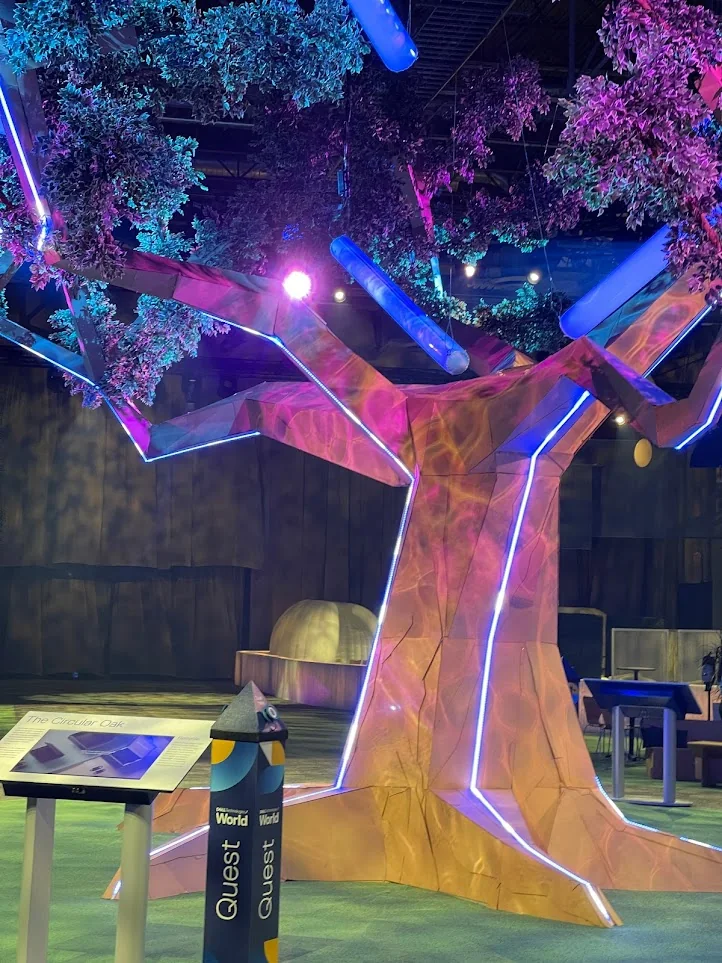 Dell World 2022 interactive tree lighting installation, view 6