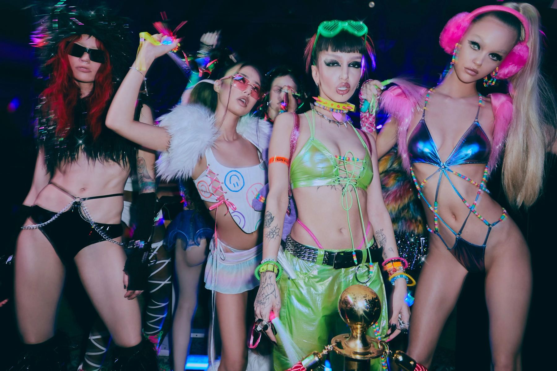 Dolls Kill AREA15 launch reference with festival styling