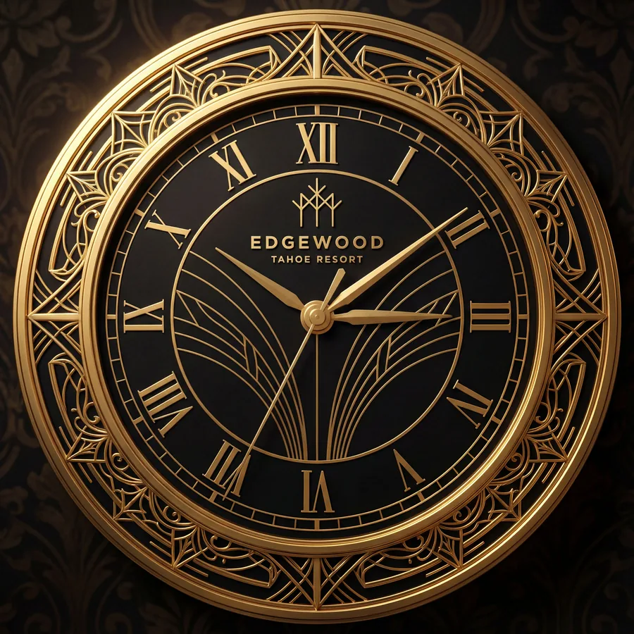 Completed Gatsby clock projection mapping still