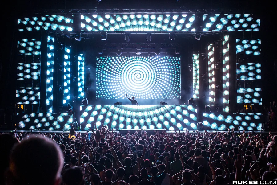 Identity Festival stage visuals from the recovered archive