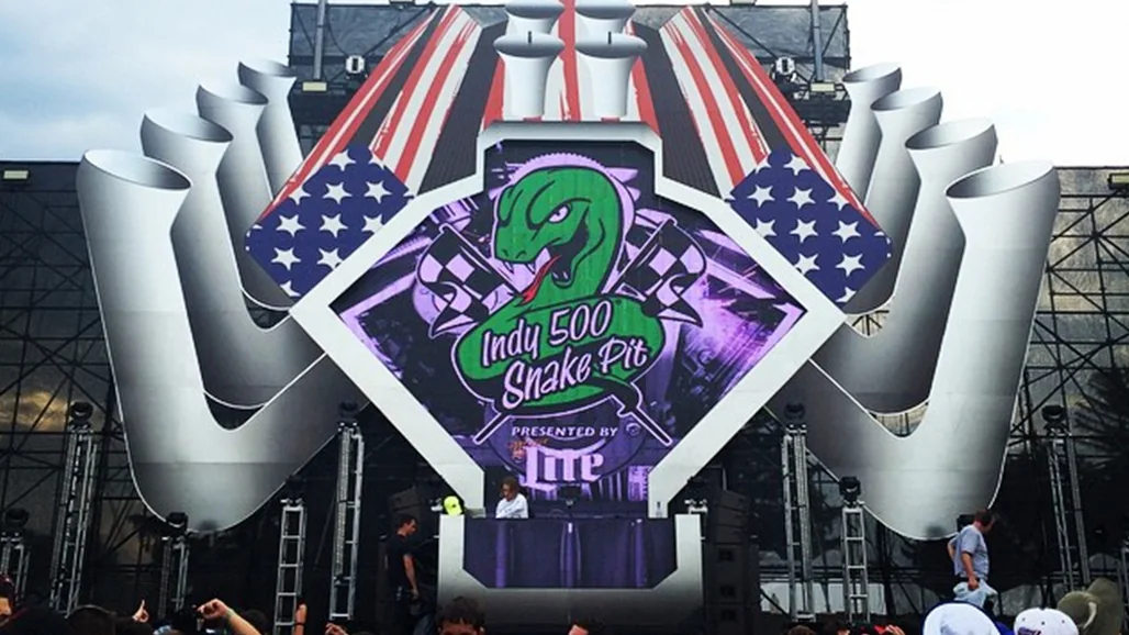 Indy 500 Snake Pit festival visuals project by MELT EVERYTHING