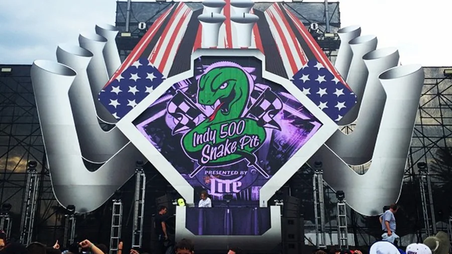 Indy 500 Snake Pit festival visuals project by MELT EVERYTHING