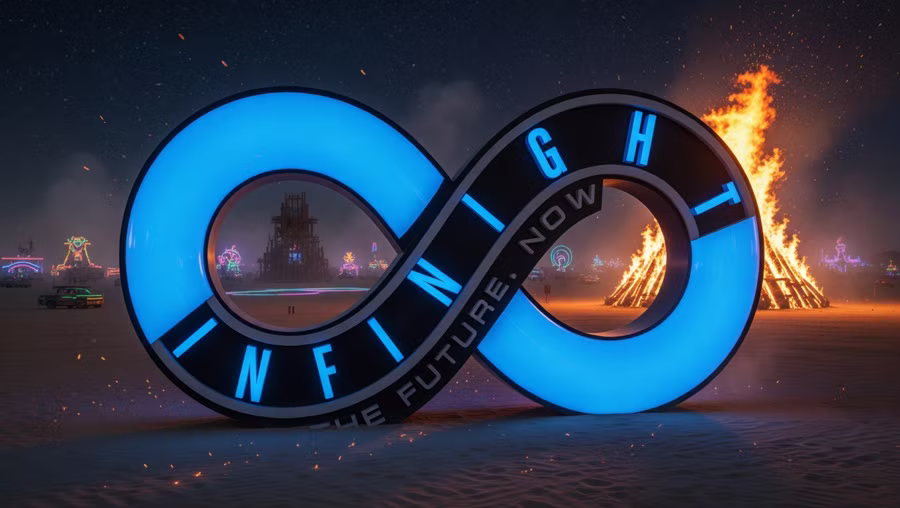 INFINIGHT live show visual still with bright central stage energy