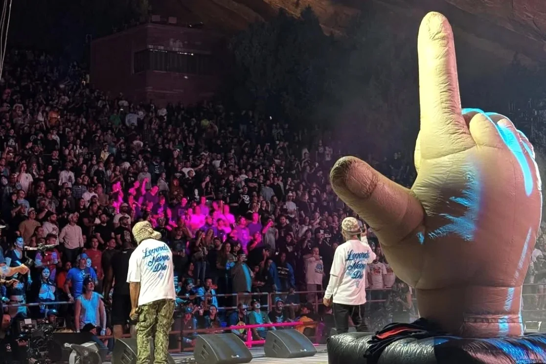Living Legends Red Rocks 2025 artist visuals project by MELT EVERYTHING