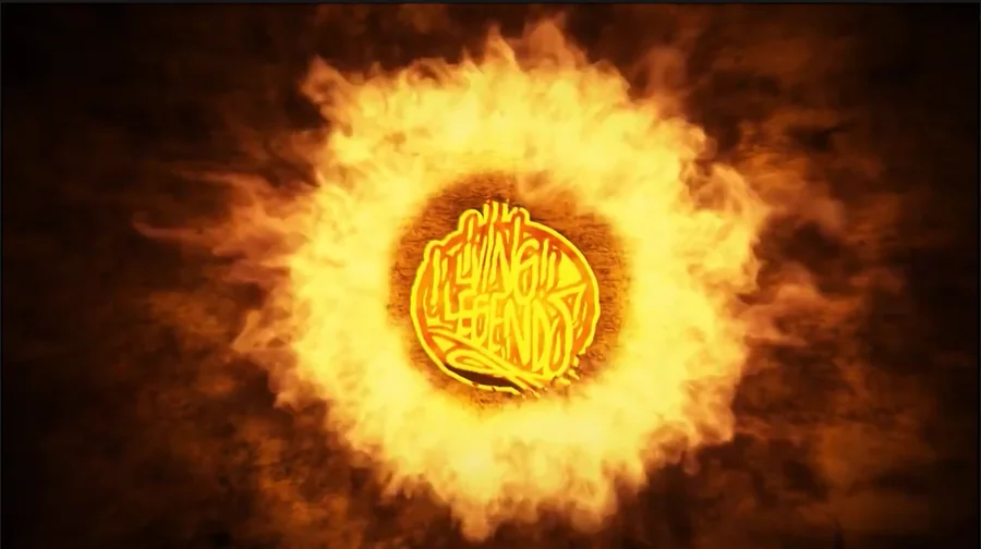 Living Legends Red Rocks fire logo animation frame