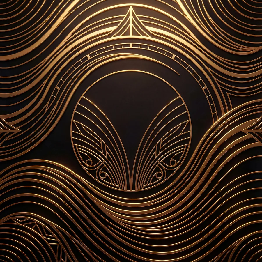 Wave pattern projection mapping still without logo