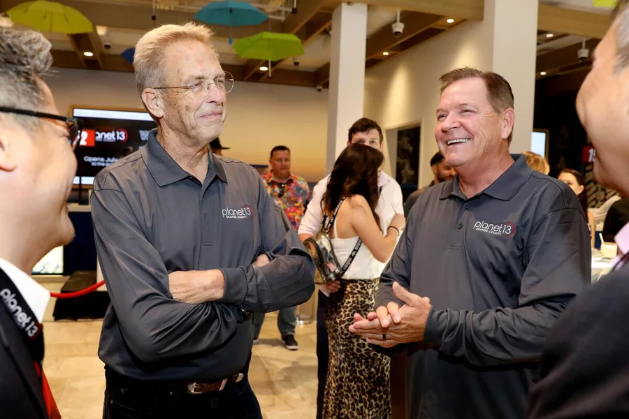 Planet 13 leadership and guests during the Santa Ana VIP opening event