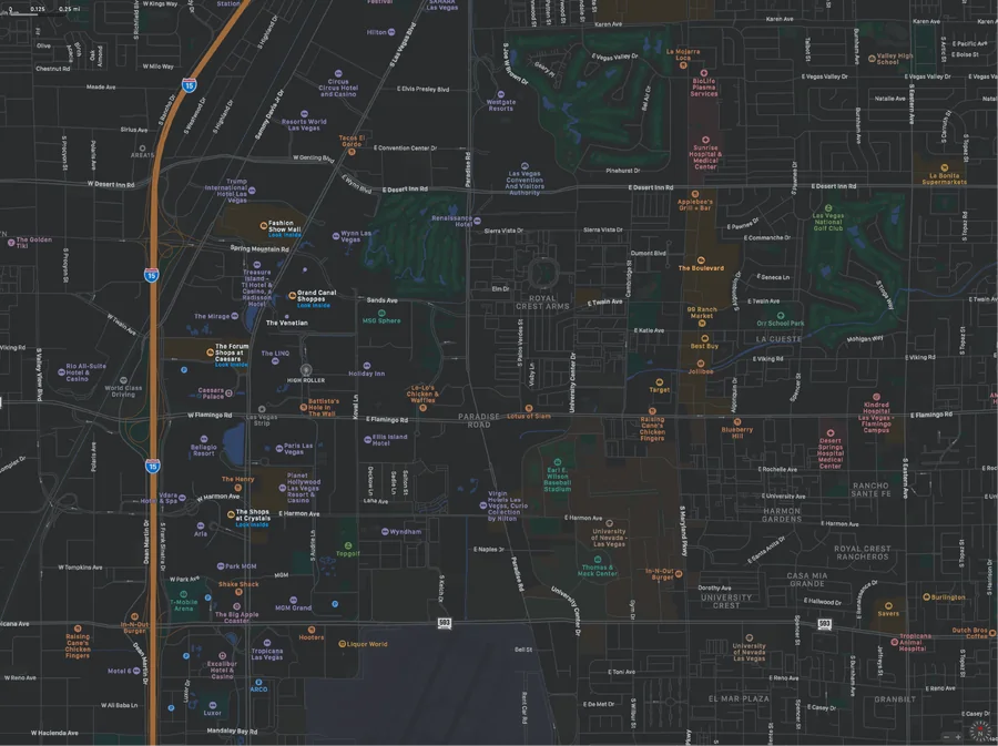 Resorts World Las Vegas location map from the concept deck