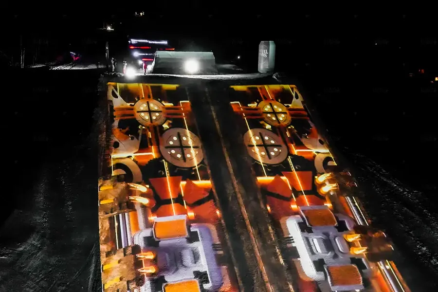 Sam Adams Air and Apres projection mapping, brand activation & winter sport spectacle gallery image 3