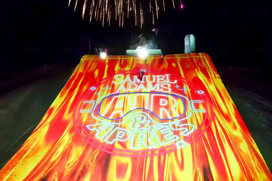 Sam Adams Air and Apres projection mapping, brand activation & winter sport spectacle gallery image 5