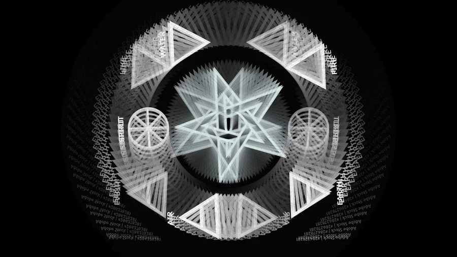 Centered SB logo animation still with geometric rings and elemental text