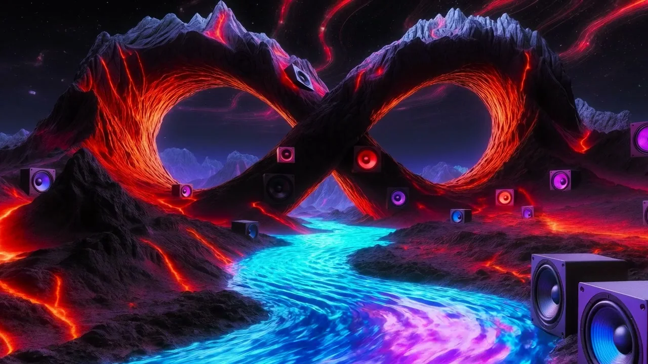 The Crystal Method neon infinity speaker tour visual
