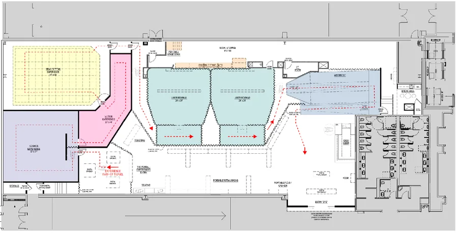 The Melt Experience immersive floor layout concept