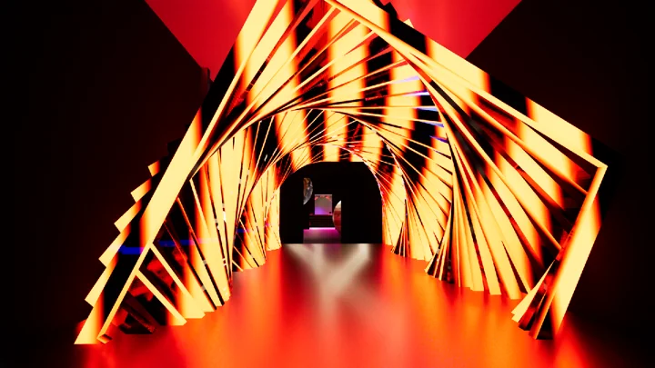 Portal Pathways concept render with illuminated passageways