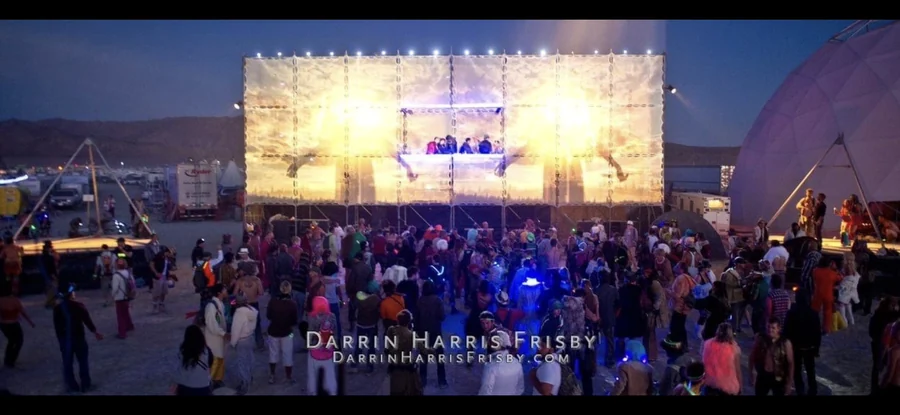 The Tower of Babel projection-mapped stage, later rebuilt as The Tower of Ultra