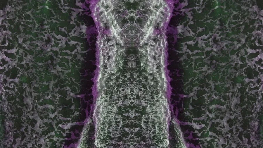 Symmetrical foaming water still from the third water movie deliverable